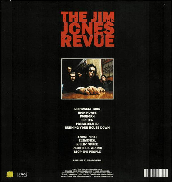 Image of Back Cover of LP - VG/VG - THE JIM JONES REVUE, Burning Your House Down ([PIAS] Recordings; PIASR805LP, UK 2010, Inner), Strong VG - a few light marks, edge wear,  - 3146086S