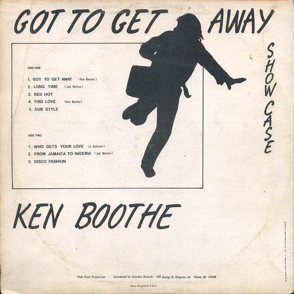 Image of Back Cover of LP - VG/VG+ - KEN BOOTHE, Got To Get Away Showcase (Phill Pratt; PP 01 LP, UK 1978), ,  - 4216236C