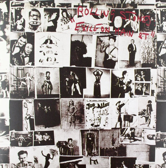 Image of Front Cover of 4624074E: 2xLP - THE ROLLING STONES, Exile On Main St (Rolling Stones; COC69100, UK 1972, Gatefold Centre Loading, TM Next To Stones Logo On Bottom Right Of Rear Sleeve, 2 Inners, 12 Postcards Intact)   VG+/VG