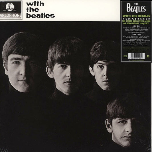 Image of Front Cover of 4753086S: LP - THE BEATLES, With The Beatles (Parlophone Black/Yellow; PCS3045, UK 2012 Reissue, 180 Gram Vinyl)   NEW/NEW