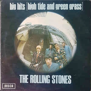 Image of Front Cover of 4925286E: LP - THE ROLLING STONES, Big Hits (High Tide & Green Grass) (Decca Green Boxed; TXS101, UK 1970s, Laminated Gatefold Sleeve, Foldout Insert)   VG/VG