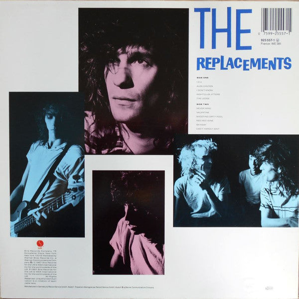 Image of Back Cover of LP - VG/VG - THE REPLACEMENTS, Pleased to Meet Me (Sire; 925 557, UK & Europe 1987, Inner), Light marks, edge wear, NB matrix is this version however slight label variance: only 2 lines of text below song titles,  - 3846245S