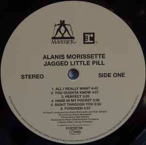 Image of Label of 0334136E: LP - ALANIS MORISSETTE, Jagged Little Pill (Rhino; 8122797168, UK 2012 Reissue, Inner)   NEW/NEW