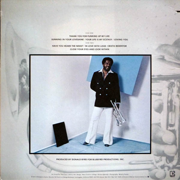 Image of Back Cover of LP - VG/VG - DONALD BYRD, Thank You...for F.U.M.L. (Elektra Butterfly (Specialty Pressing); 6E144, US 1978, Inner, w/ Logo on Rim), ,  - 3026174E