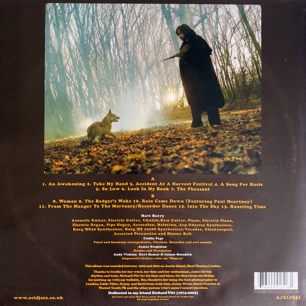 Image of Back Cover of LP - VG+/VG+ - MATT BERRY, Witchazel (Acid Jazz; AJXLP251, UK 2011, Textured Sleeve), ,  - 2146213S