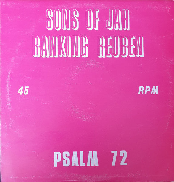 Image of Front Cover of 12" - VG/VG - SONS OF JAH / RANKING REUBEN, Psalm 72 / Save The Children / Modern Day Slavery (Natty Congo; NC 001, UK 1978, Company Sleeve), ,  - 1226198E