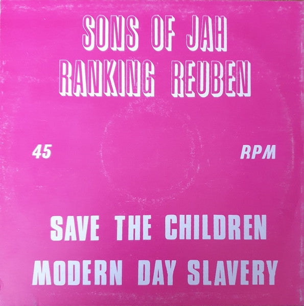 Image of Back Cover of 12" - VG/VG - SONS OF JAH / RANKING REUBEN, Psalm 72 / Save The Children / Modern Day Slavery (Natty Congo; NC 001, UK 1978, Company Sleeve), ,  - 1226198E