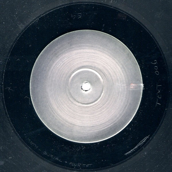 Image of Front Cover of 3044161S: 12" - BURIAL + FOUR TET, Moth / Wolf Cub (Text; TEXT006, UK 2009, Plain Black Label, Plain Sleeve, Struck through 2009 in runout) few faint surface marks and whispy hairlines  /VG