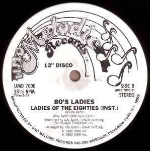 Image of Back Cover of 3214197C: 12" - 80'S LADIES, Ladies Of The Eighties (Uno Melodic; UMD 7000, US 1980, Plain Sleeve) Small stains on label  /G+