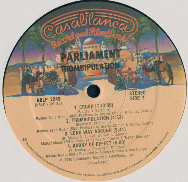 Image of Label Cover of LP - G+/G+ - PARLIAMENT, Trombipulation (Casablanca; NBLP7249, US 1980, Gatefold, Inner), Cut-out (Notched), inner torn. Light marks on vinyl.,  - 3346216S