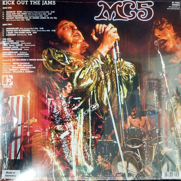 Image of Back Cover of 3215631C: LP - MC5, Kick Out the Jams (Rhino; 8122797159, Europe 2022 Reissue, Gatefold, Inner, 180 Gram Vinyl)   NEW/NEW
