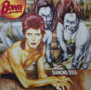 Image of Front Cover of LP - VG/VG - DAVID BOWIE, Diamond Dogs (EMI; EMC3584, UK 1990 Reissue, Gatefold With Restored Original Anatomically Correct Sleeve, With 2 Bonus Tracks), Hairlines, edge wear, with hype sticker,  - 3046288S
