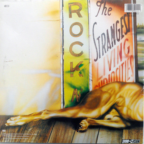 Image of Back Cover of LP - VG/VG - DAVID BOWIE, Diamond Dogs (EMI; EMC3584, UK 1990 Reissue, Gatefold With Restored Original Anatomically Correct Sleeve, With 2 Bonus Tracks), Hairlines, edge wear, with hype sticker,  - 3046288S