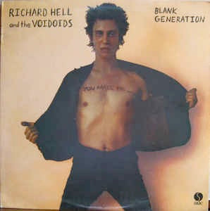 Image of Front Cover of 4125030E: LP - RICHARD HELL AND THE VOIDOIDS, Blank Generation (Sire; 9103327, UK 1977)   VG+/VG+