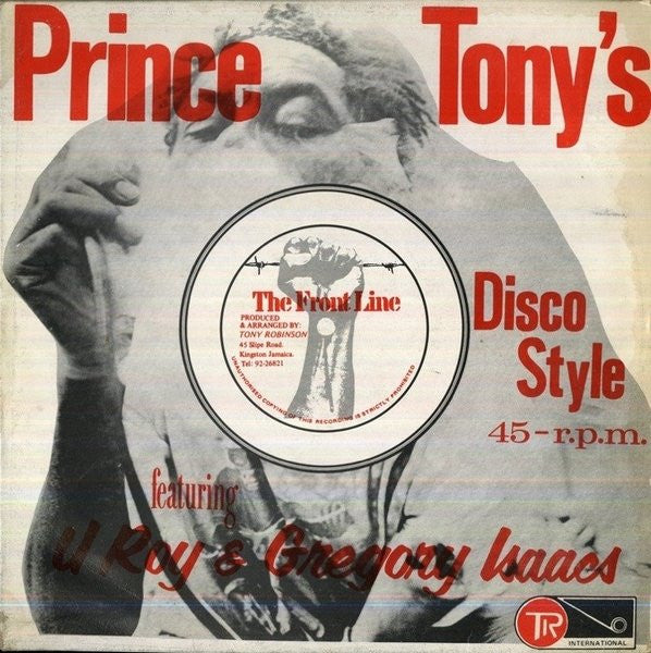 Image of Front Cover of 12" - G/VG+ - GREGORY ISAACS & U ROY / THE REVOLUTIONARIES / THE GLADIATORS, Tide Is High / Step It Out A Yard / Black Saturday (The Front Line; TR 5001, Jamaica 1979, Company Sleeve), Shiny copy.,  - 3646181S