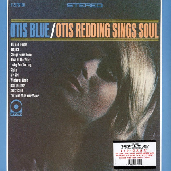 Image of Front Cover of 0634081E: LP - OTIS REDDING, Otis Blue (Atco; 0081227971601, UK 2012 Reissue, Blue Vinyl)   NEW/NEW