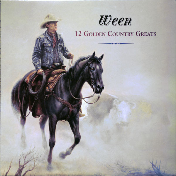 Image of Front Cover of 2424225E: LP - WEEN, 12 Golden Country Greats (Flying Nun; FNSP386, UK 1996, Inner, T-Shirt Transfer, Stickered Sleeve, Numbered Limited Edition) Limited Edition No 0214, Fading To Top Seam And Spine  VG/VG+