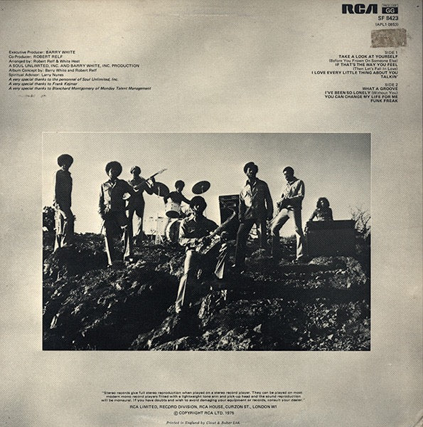 Image of Back Cover of LP - VG/G+ - WHITE HEAT, White Heat (RCA; SF 8423, UK 1975), ,  - 1516655C