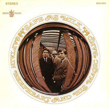 Image of Front Cover of 5024348E: LP - CAPTAIN BEEFHEART, Safe as Milk (Buddah; BDS5001, US 1967, Inner, No Sticker, Original USA Stereo issue) A few very light hairlines only. Great copy. Sleeve has split seams on top and bottom and a little discolouration.  VG/VG