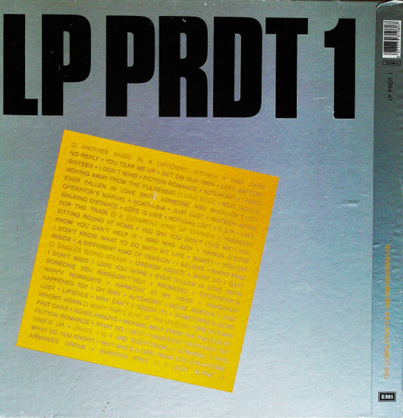 Image of Back Cover of 5xLP - G+/G+ - BUZZCOCKS, Product (EMI; LPPRDT1, UK 1989, Box Set, Booklet, Stickered Box Set. 5 LPs With Sleeves & Inners & Booklet), Complete, Another Music LP is VG+, the rest have light marks and hairlines, Box intact, Puncture to front of box, Wear at spine.,  - 1816123C