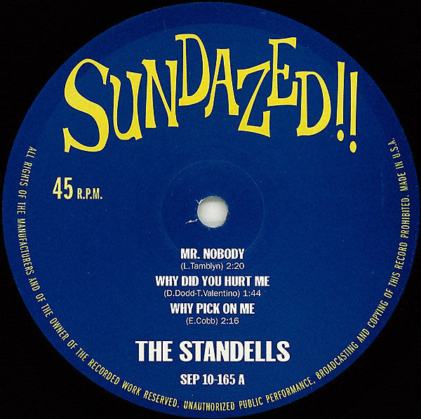 Image of Label Cover of 10" LP - EX/EX - THE STANDELLS, The Live Ones! (Sundazed; SEP10-165, US 2001, Picture Sleeve), Opened Instore, Still In Shrinkwrap,  - 3626221E