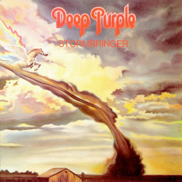 Image of Front Cover of LP - VG/G+ - DEEP PURPLE, Stormbringer (Purple; TPS3508, UK 1974, Garrod & Lofthouse Sleeve, 1st Pressing - A1U/B1U Matrix - No EMI Logo), Edge wear and creasing. Hairlines across disc.,  - 1346257S