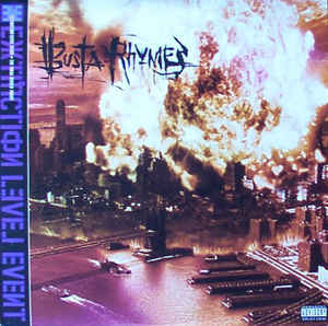 Image of Front Cover of 2xLP - G+/G+ - BUSTA RHYMES, Extinction Level Event - The Final World Front (Elektra; 755962211-1, Europe 1998, Picture Sleeve, Insert), Several light marks. Sleeve has edgewear & creasing & top seam has been sellotaped.,  - 4326353E