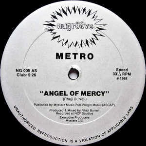Image of Front Cover of 3825448E: 12" - METRO, Angel Of Mercy (Nu Groove; NG005, US 1988, Plain Sleeve)   /G+