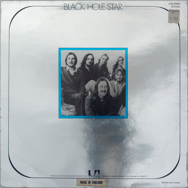 Image of Back Cover of 2544267S: LP - NEUTRONS, Black Hole Star (UA; UAS29652, UK 1974, Silver Slv, Inner) Wear to the Silver Sleeve  VG/VG