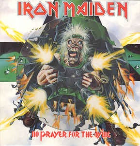 Image of Front Cover of LP - VG/G+ - IRON MAIDEN, No Prayer for the Dying (EMI; EMPD1017, UK 1990, Die Cut Sleeve, Picture Disc), Hairlines over record but picture intact. Some corner creasing to sleeve. ,  - 2326338E