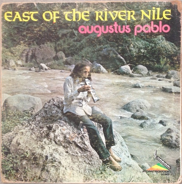 Image of Front Cover of LP - VG/G - AUGUSTUS PABLO, East Of The River Nile (Messsage; , Jamaica 1978), Lots of marks, background crackle, still enjoyable. Gold lettering on labels rather than silver. SWOL. Lots of wear on sleeve, it is intact and still looks nice.,  - 3646378S