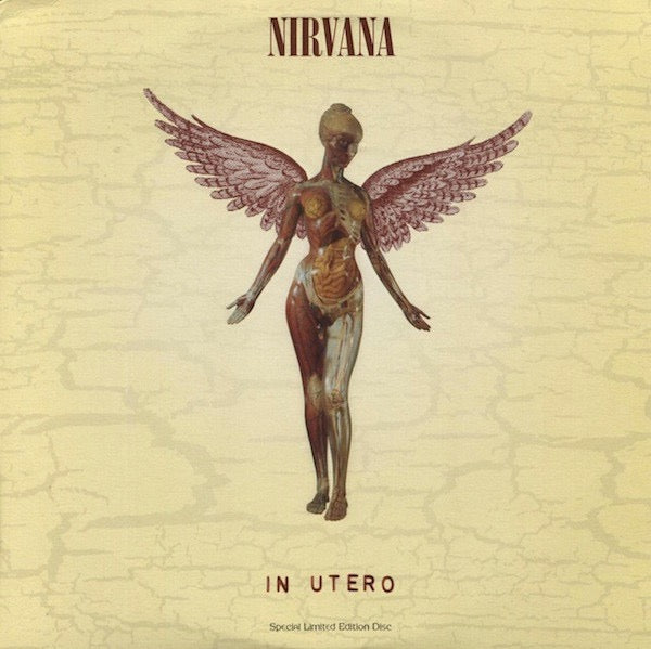 Image of Front Cover of LP - VG+/VG+ - NIRVANA, In Utero (Geffen; DGC24607, US 1993, Inner, Special Limited Edition Disc, Clear Vinyl), Light Dints In All 3 Corners. Shop Tested, Sounds Great.,  - 3846184S