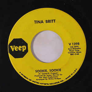 Image of Front Cover of 7" - /EX - TINA BRITT, Sookie, Sookie / Key To The Highway (Veep; V1298, US 1969), ,  - 2656167S