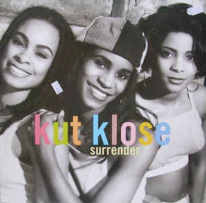 Image of Front Cover of LP - VG/G - KUT KLOSE, Surrender (Elektra; 7559-61668-1, Germany 1995, Inner), Lots of marks and scuffs on record, but plays through. Writing on rear sleeve and inner (split, small stains). Edge and spine wear / creasing,  - 2216429C