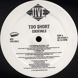 Image of Front Cover of 2xLP - /G+ - TOO SHORT, Cocktails (Jive; JDJ-41553-1, US 1995, Promo, Generic Sleeve), ,  - 2645382S