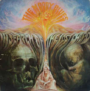 Image of Front Cover of 4214180C: LP - THE MOODY BLUES, In Search of the Lost Chord (Deram; DML711, UK 1968, Laminated Gatefold With Indicator Hole, Mono, "J/T" above mirror text / DML.711 on label)   VG/VG+