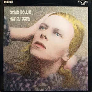 Image of Front Cover of LP - G+/G+ - DAVID BOWIE, Hunky Dory (RCA Victor Orange with Stereo Text; SF8244, UK 1971, Non-Laminated Sleeve, Insert, Dynaflex.), Mostly light marks, a little surface noies. Wear to sleeve and pen marks on front. ,  - 3626515E
