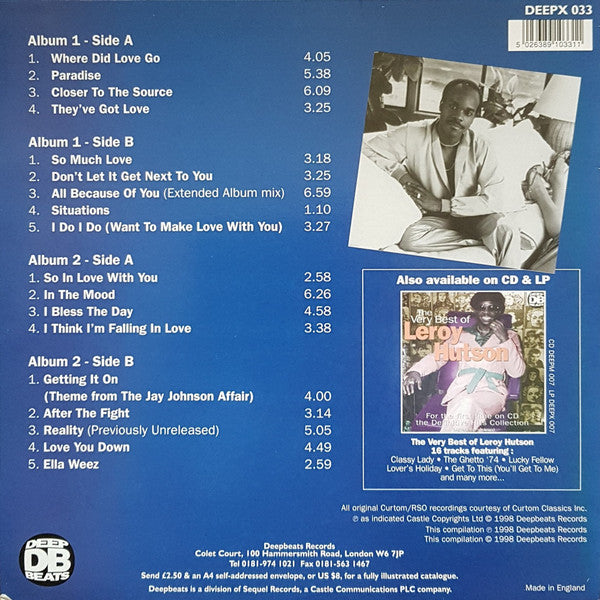 Image of Back Cover of 2xLP - VG/EX - LEROY HUTSON, More Where That Came From - Best Of Vol. 2 (Deepbeats; DEEPX033, UK 1998, No Insert), ,  - 3826259E