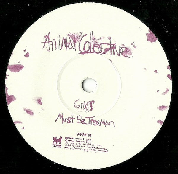 Image of Label Cover of 7" - VG+/VG+ - ANIMAL COLLECTIVE, Grass / Must Be Treeman / Fickle Cycle (Fat Cat; 7FAT19, UK 2005, Picture Sleeve), ,  - 1426273E