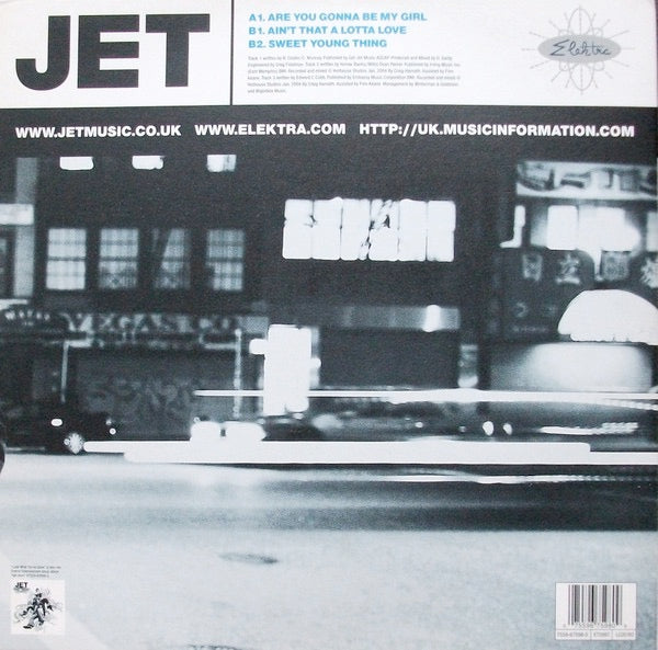 Image of Back Cover of 0924091E: 12" - JET, Are You Gonna Be My Girl (Elektra; E7599T, Europe 2004, Gatefold)   VG+/VG+