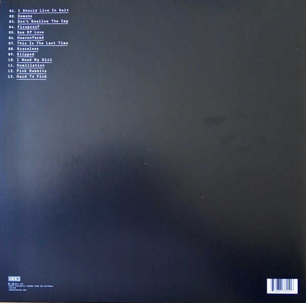 Image of Back Cover of 2xLP - NEW/NEW - THE NATIONAL, Trouble Will Find Me (4AD; CAD3315, Europe 2021 Reissue, Gatefold, 2 Inners, ), ,  - 2356022S