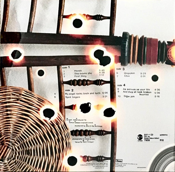 Image of Back Cover of 5034148E: 2xLP - FOUR TET, Rounds (Domino; REWIGLP88, UK 2013 Reissue, Gatefold, No Booklet, Download Code & Live CD.)   NEW/NEW