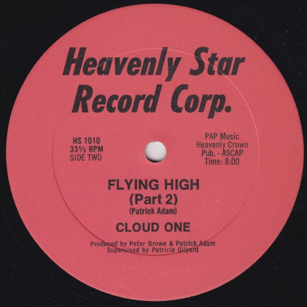 Image of Back Cover of 12" - /VG - CLOUD ONE, Flying High (Heavenly Star Records; HS 1010, US 1982, Plain Sleeve, Wide label-groove), Strong VG,  - 3446212S