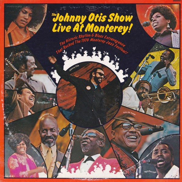 Image of Front Cover of 2xLP - VG+/VG+ - THE JOHNNY OTIS SHOW, Live at Monterey! (Epic; 66295, UK 1970, Inside Loading Gatefold Sleeve), Strong VG+, Ring Wear,  - 3326095E