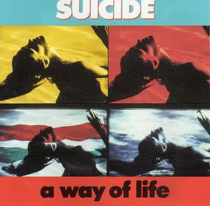 Image of Front Cover of LP - VG/VG+ - SUICIDE, A Way of Life (Chapter 22; CHAPLP35, UK 1988), small area of laminate missing from previous sticker, very light edge wear,  - 4246013S