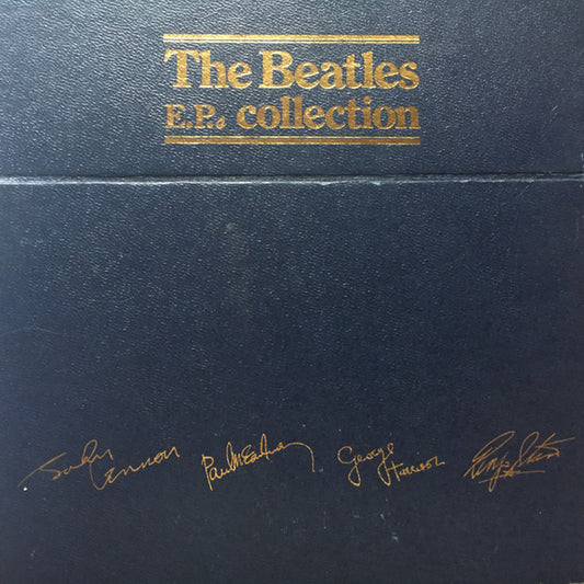 Image of Front Cover of 4225313E: 15x7" - THE BEATLES, E.P. Collection (Parlophone Black/Yellow; BEP14, UK 1981, Box Set With Individual Sleeves) Box Has Edge And Corner Wear And A Sticker mark On The Back, A Couple Of The EPs Have Faint Surface Marks But Most Look Unplayed, Individual Sleeves are EX Apart From MMT Which Has Slight Corner Scuffs  VG/EX