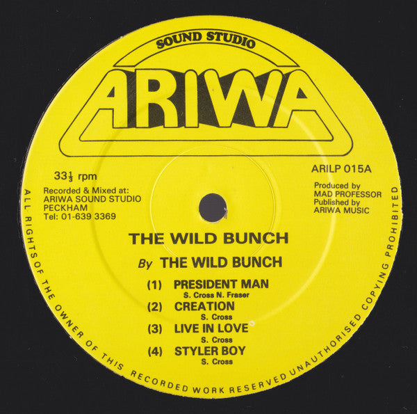 Image of Label Cover of LP - VG/G+ - WILD BUNCH, Wild Bunch (Ariwa; ARILP015, UK 1984), Some hailine and light marks, plays VG,  - 1146397S