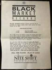 Image of Front Cover of 12" - /VG - THE HOUSEFACTORS, Play It Loud (Black Market International; BLMK 003, UK 1988, White Label Promo), w/ press release. pen on label. light marks only,  - 3546142S