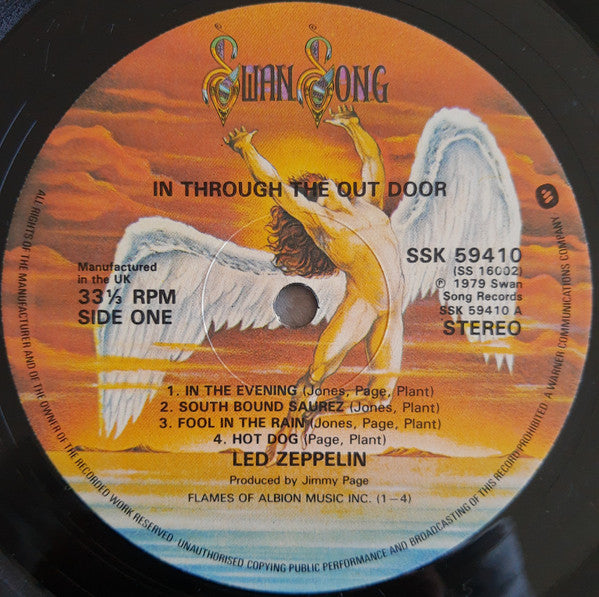 Image of Label Cover of LP - VG+/VG - LED ZEPPELIN, In Through The Out Door (Swan Song; SSK59410, UK 1979, Brown Paper Outer, "F" Sleeve, Inner, 'F' sleeve variant), ,  - 3126008E