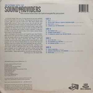 Image of Back Cover of 2xLP - VG/G+ - SOUND PROVIDERS, An Evening With The Sound Providers (ABB Records; ABB 1047-1, Quarternote Records  � QTR006-1, US 2004, Picture Sleeve), Marks on disc but plays strong (well above grade). Ringwear on sleeve & some creasing.,  - 4246174S